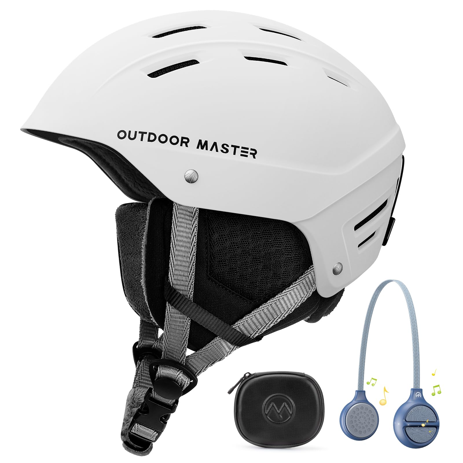 OutdoorMaster Kelvin II Ski Helmet with Wireless Bluetooth - Adjustable Snowboard Helmet for Men, Women & Youth - Built-in Headphones for Skiing, Snowboarding & Winter Sports