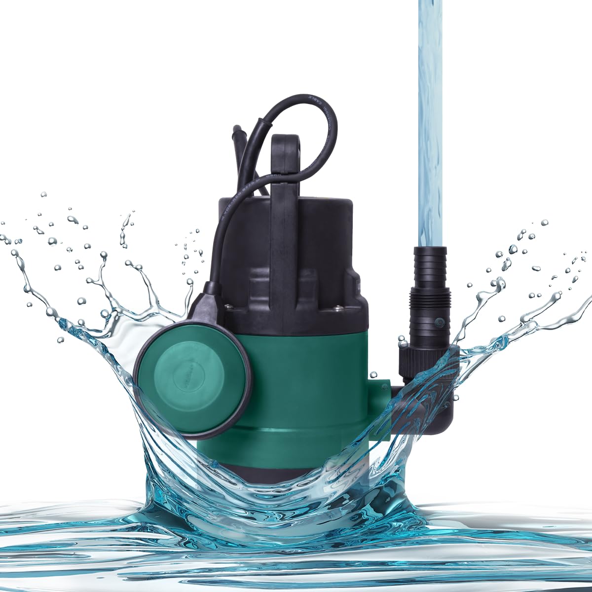 VONROC 300W Submersible Water Pump 6500L/H for Clean and Slightly Dirty Water with Float Switch - Ideal for Ponds, Fountains, Aquariums, and Garden Irrigation