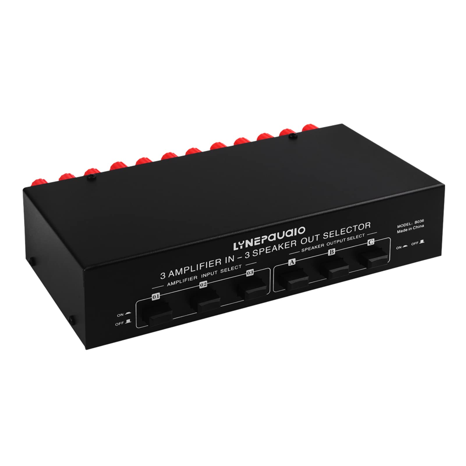 COMETX 300W 3-Channel Power Amplifier with Speaker Switcher - 3 Input 3 Output Audio Splitter Comparator for Home Theater, Studio & Live Sound - High-Fidelity Sound Without Quality Loss