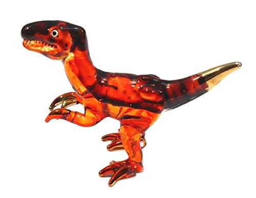 Handmade Mini T-Rex Glass Dinosaur Figurine - Jurassic Decor Gift