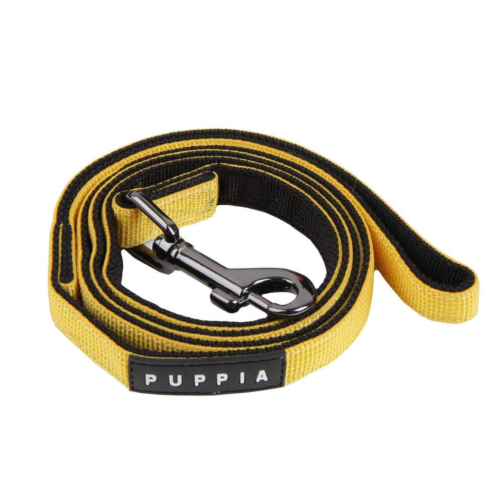 Durable PUPPIA Dog Leash for Small & Medium Dogs - Comfortable Grip for Walking & Training (Yellow)