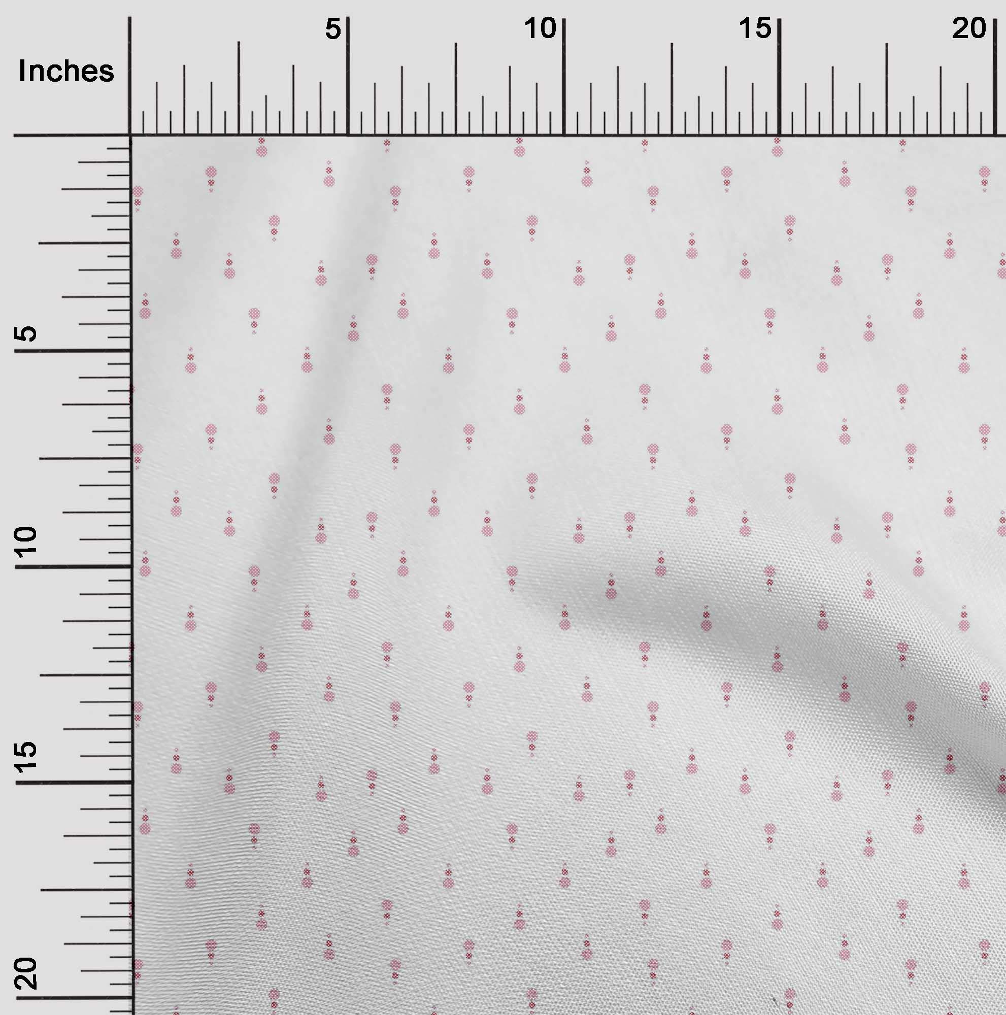 oneOone Cotton Poplin Pink Polka Dot Fabric - 56 Inches Wide Dress Material by The Yard | Perfect for DIY Dresses, Skirts, and Home Decor Projects