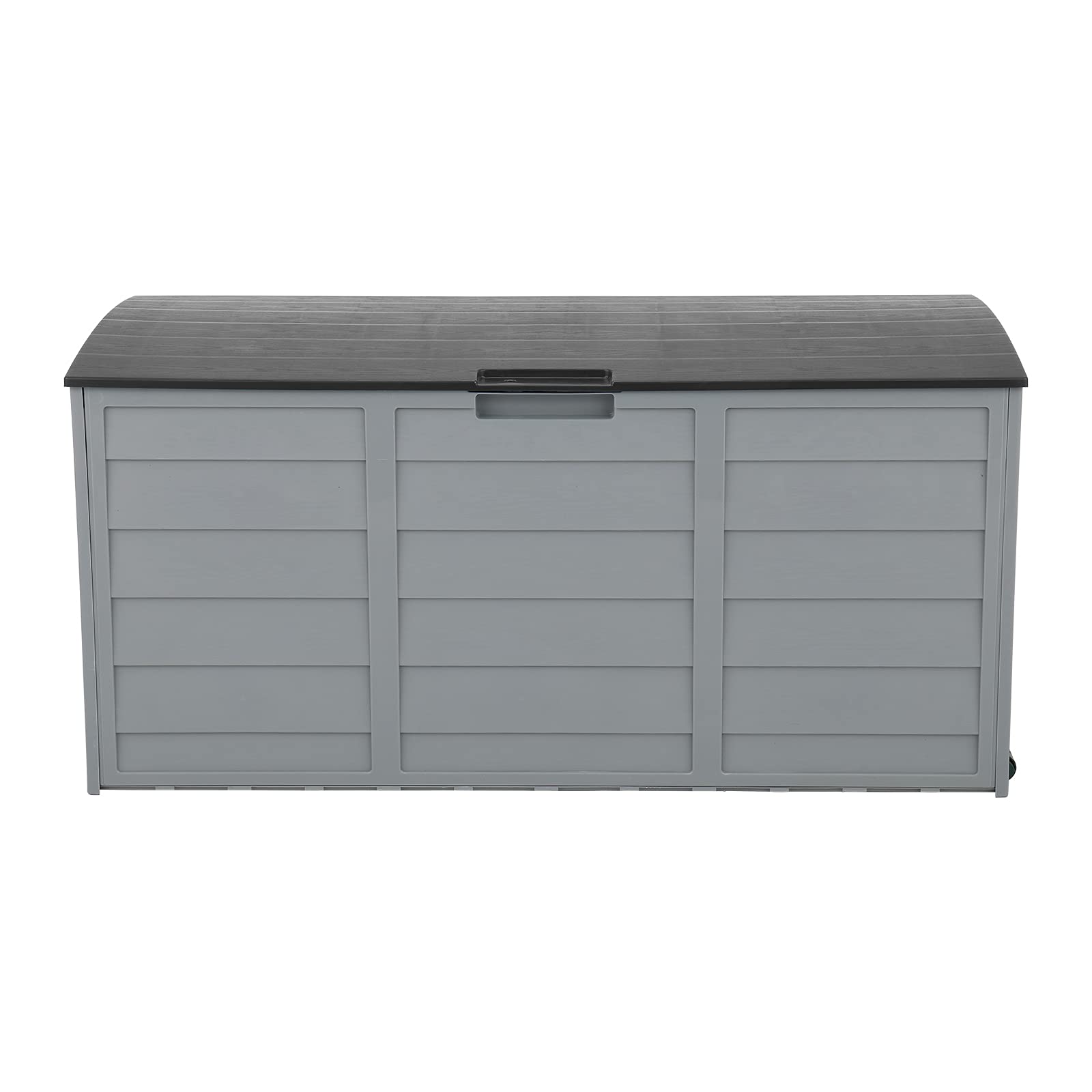 75 Gallon Outdoor Plastic Storage Box with Lock - Heavy Duty Deck, Garden, Pool & Yard Storage Container for Cushions, Toys & Outdoor Gear (Grey) - Perfect for Patio Organization & Weatherproof Storage