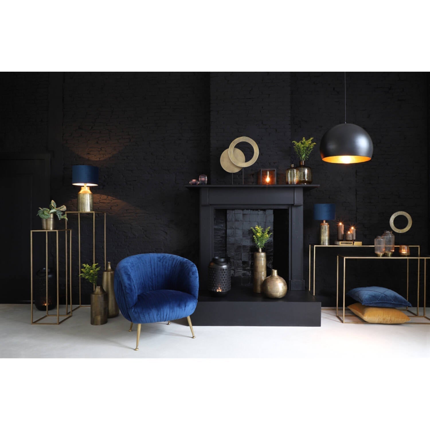 Boca Console Table - Black & Gold Finish - Elegant Entryway & Living Room Furniture for Home Decor