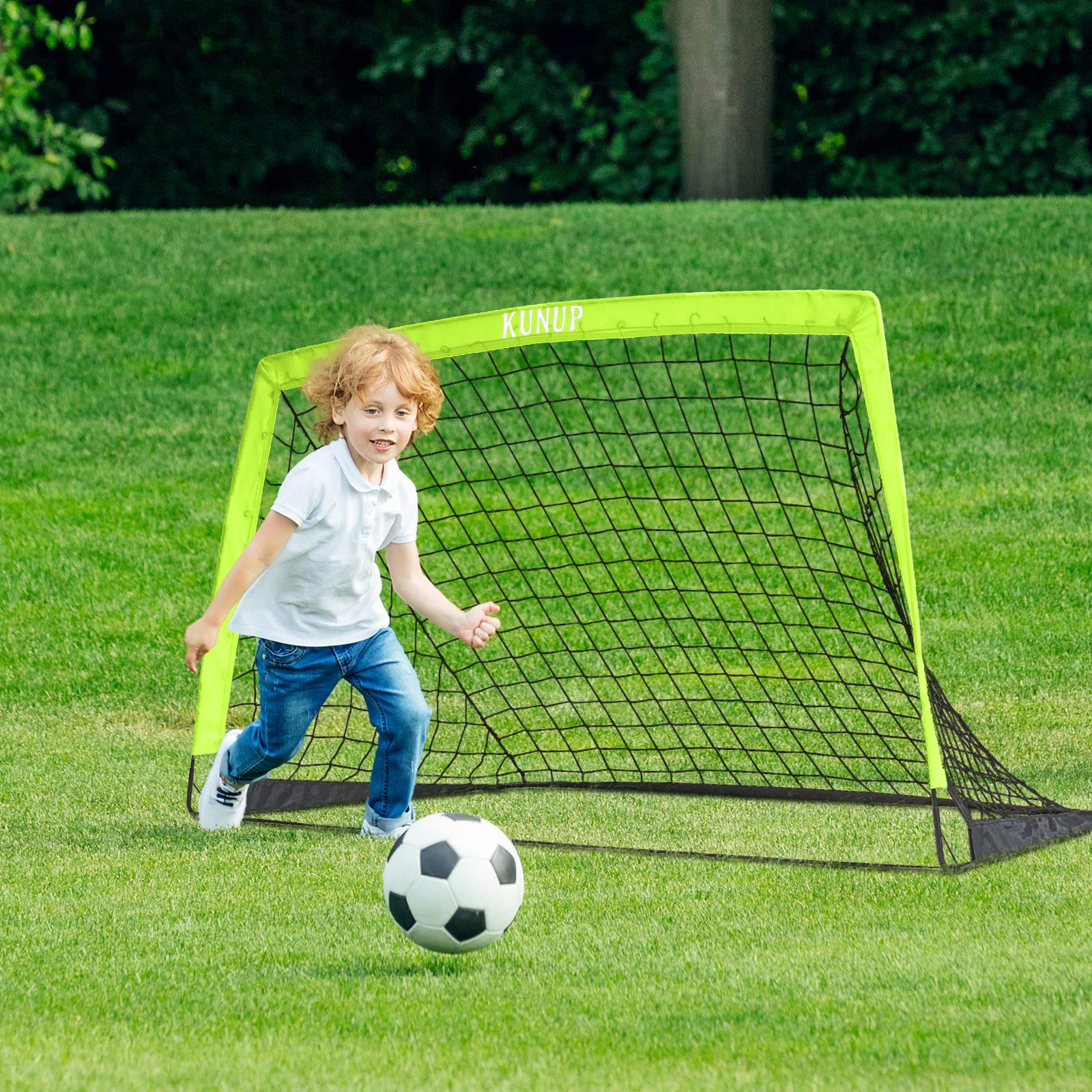 Best Foldable Soccer Goals for Kids & Adults - 5x3, 6x4, 9x5FT Portable Soccer Nets with Carrying Bag - Perfect for Backyard Training, Youth Soccer Practice & Outdoor Sports Games