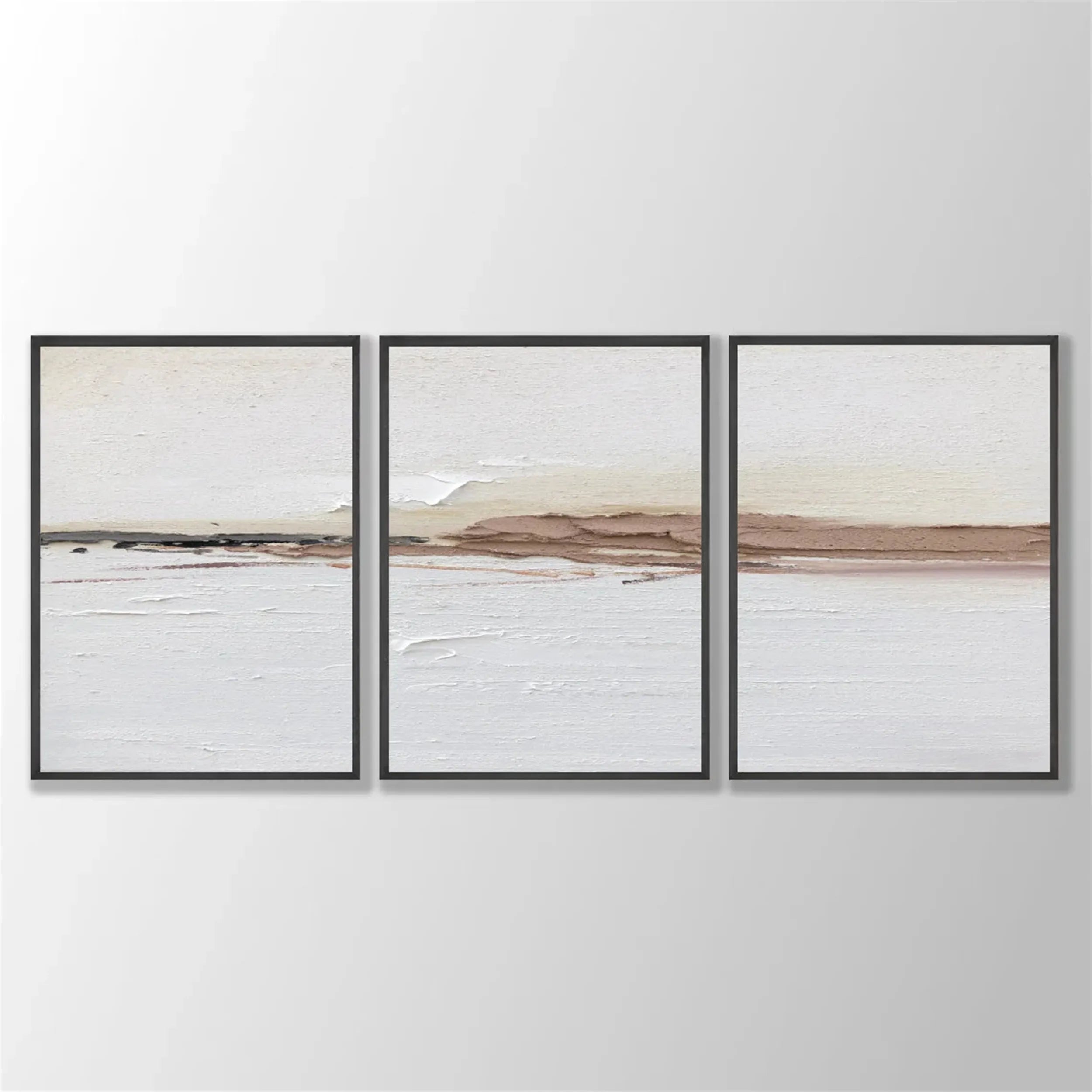 Abstract Tranquility Set of 3 Wall Art Prints - Modern Minimalist Home Decor for Living Room, Bedroom & Office - #AB138