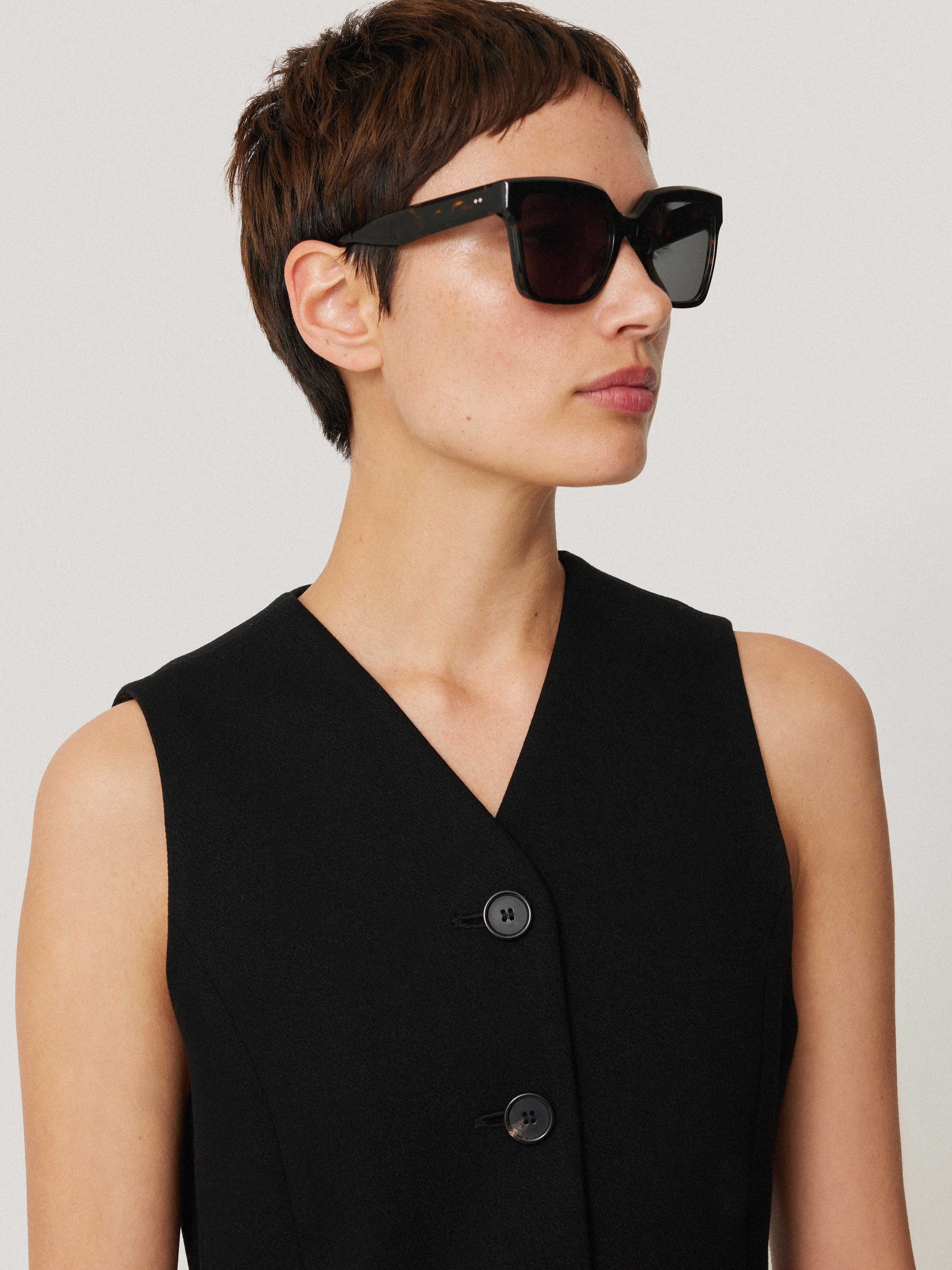 Stylish Black Crepe Ponte Jersey Waistcoat Vest for Women - Perfect for Office Wear, Business Casual & Formal Occasions