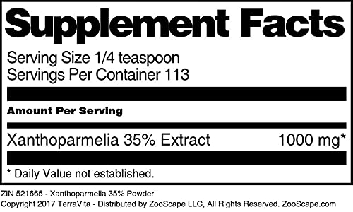 Xanthoparmelia 35% Powder (4 oz) - Natural Lichen Extract for Herbal Remedies, Skincare & DIY Projects | ZIN: 521665