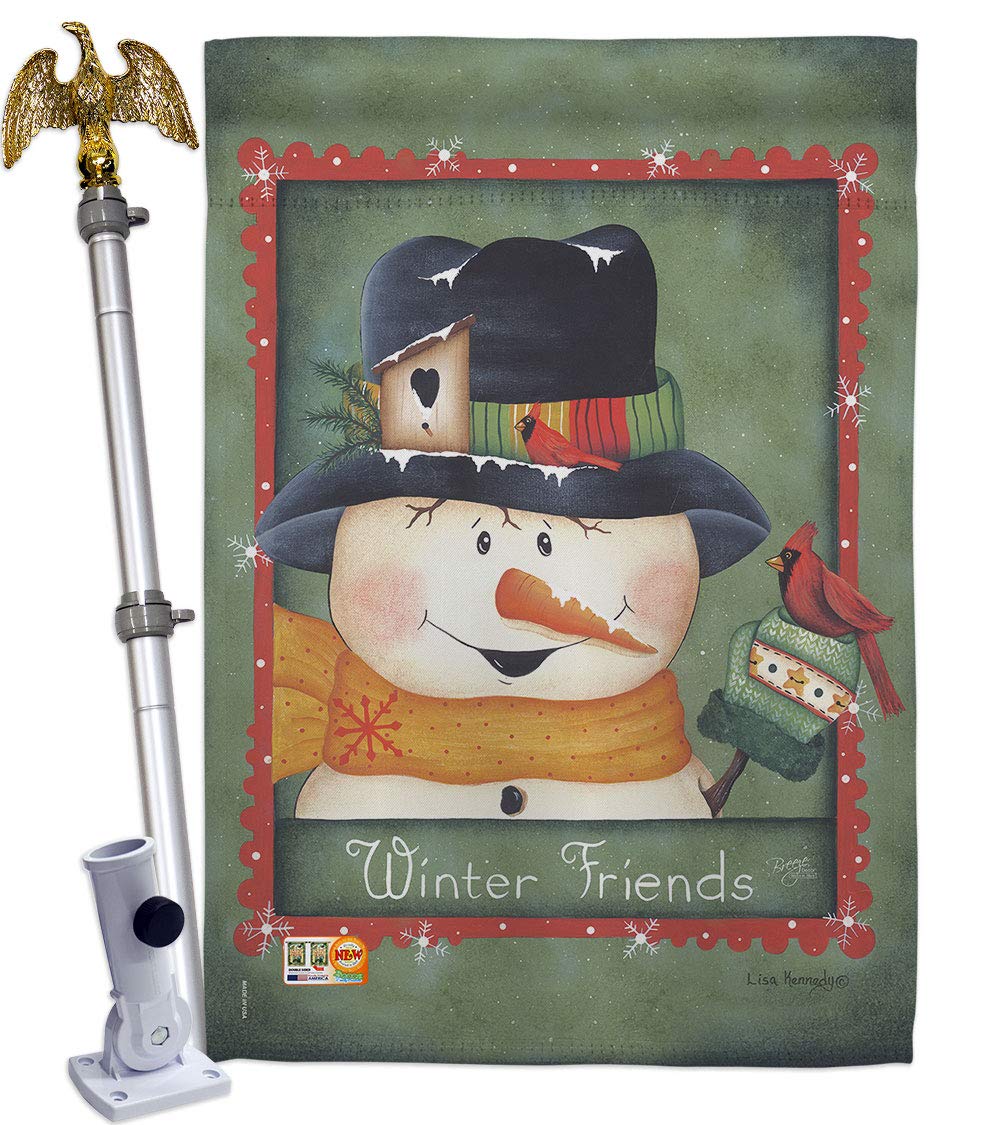 Friends Winter Wonderland House Flag Set 28x40