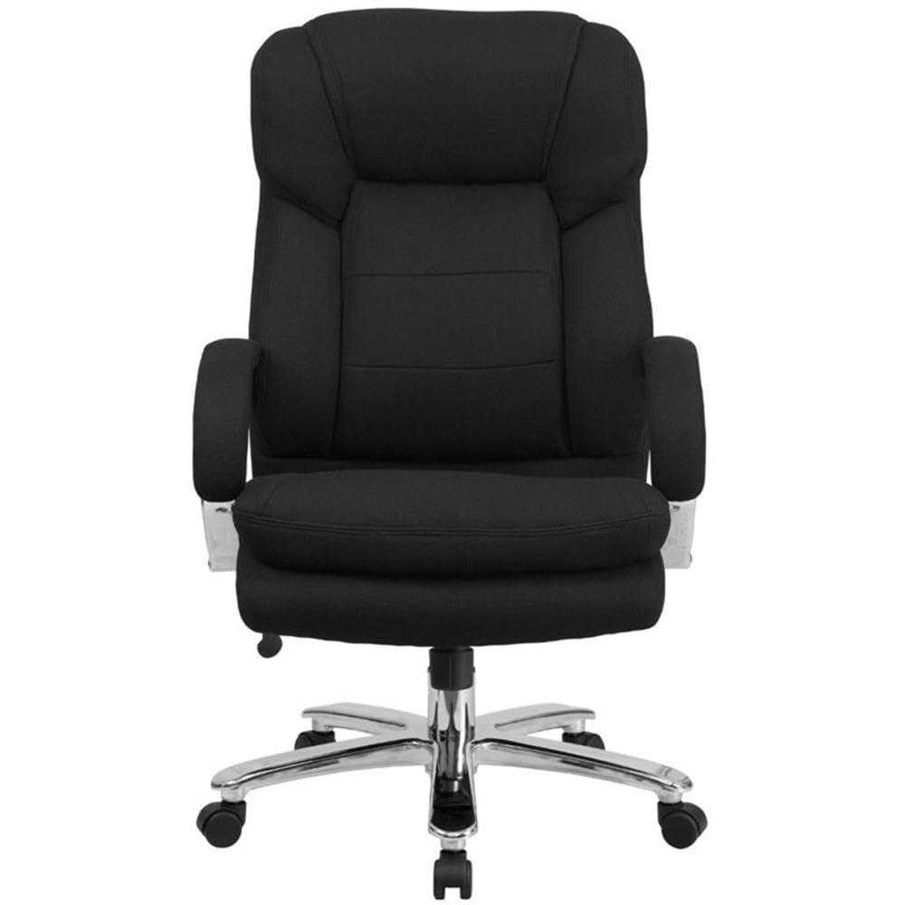 UrbanPro Big and Tall Fabric Swivel Office Chair - Ergonomic Executive Chair with Adjustable Height & Lumbar Support, Black - Perfect for Home Office, Gaming & Conference Rooms