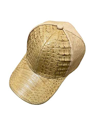 Genuine Crocodile Leather Baseball Cap for Men & Women - Adjustable Unisex Sports Hat for Outdoor Activities, Golf, Fishing & Casual Wear