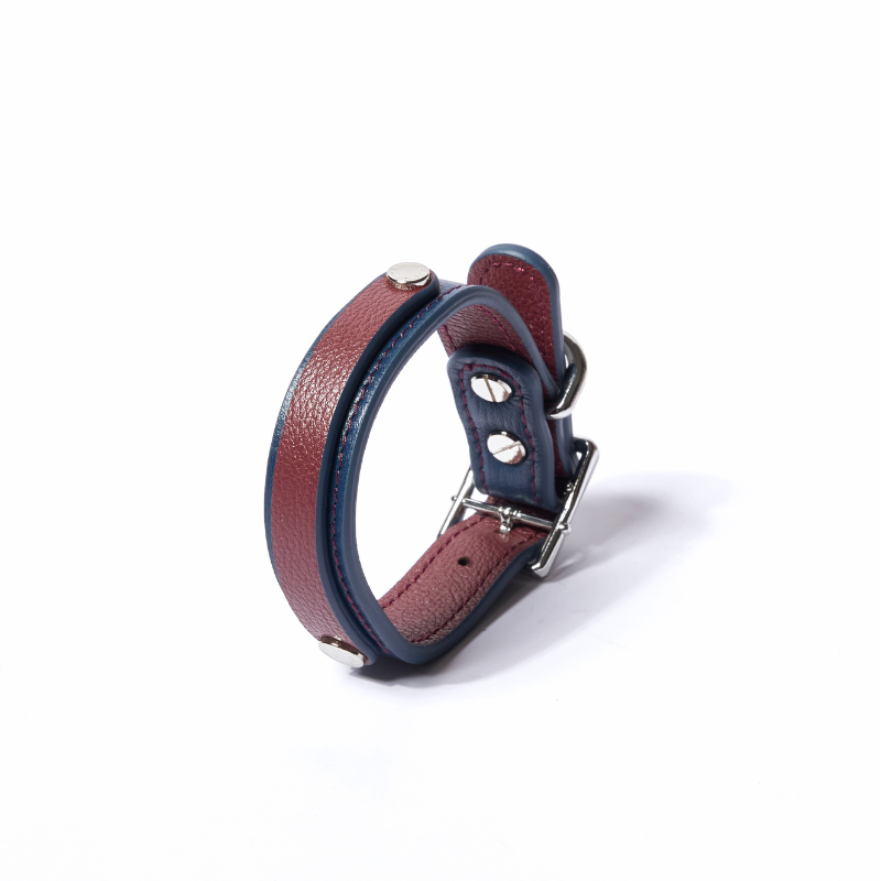 Elegant Slim Rosette Leather Dog Collar - Adjustable & Stylish Pet Accessory for Small to Medium Dogs - Perfect for Daily Walks, Training & Fashion Outfits
