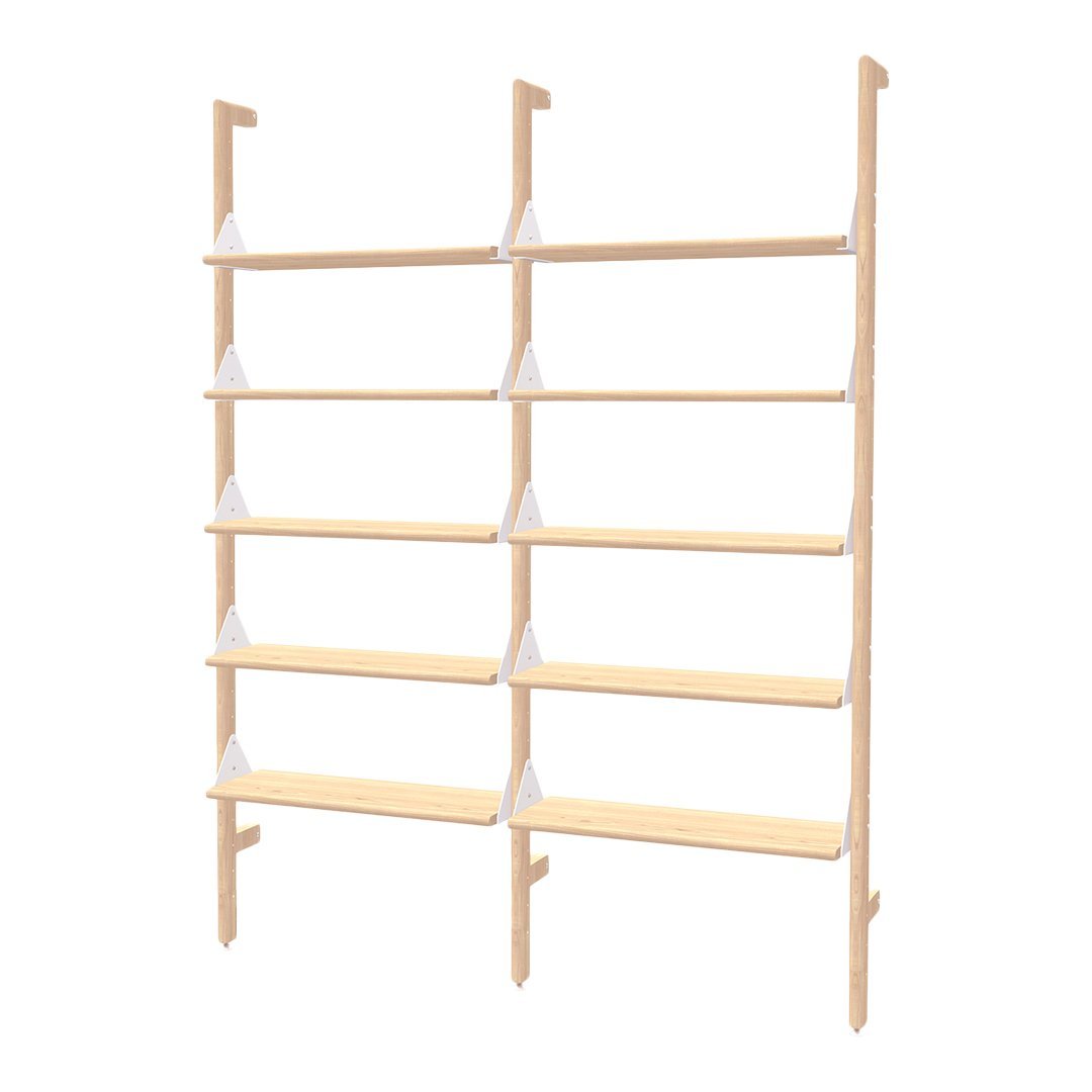 Branch 2-Tier Wooden Shelving Unit - Rustic Home Storage Shelf for Living Room, Bedroom & Office Organization