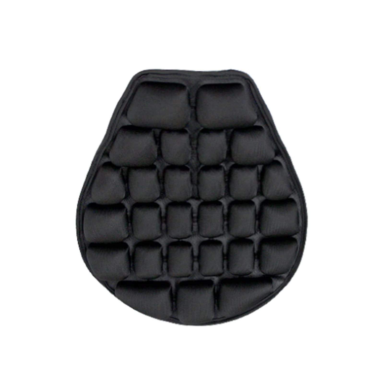 SUOTENG 3D Fillable Motorcycle Seat Cushion - Pressure Relief for Sport & Travel - Black