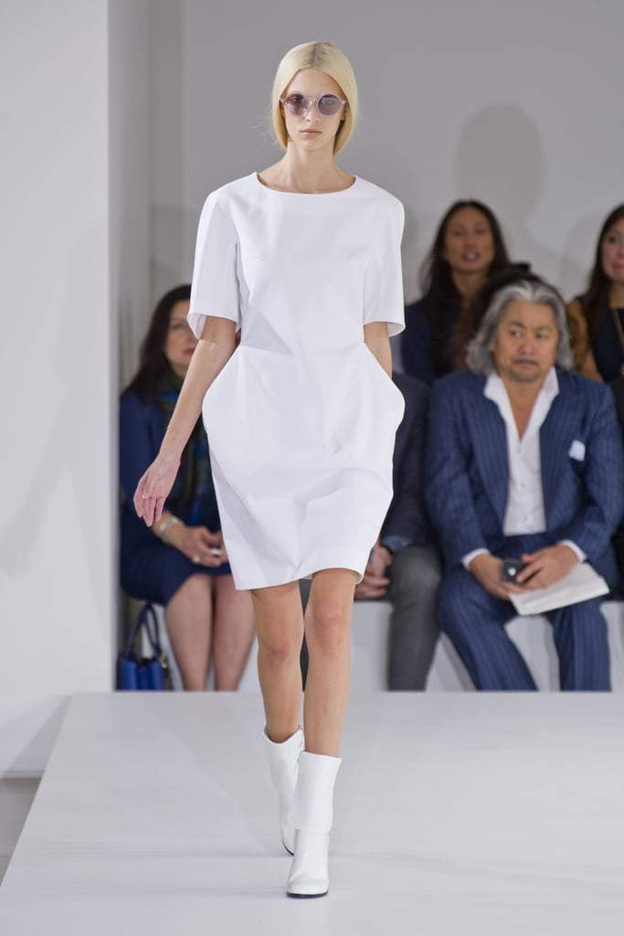 JIL SANDER Spring Summer 2013 White Cotton Blend Sculptured Kimono Dress Size DE 38 | Boho Chic Fashion, Beach Cover Up, Summer Wedding Guest Outfit