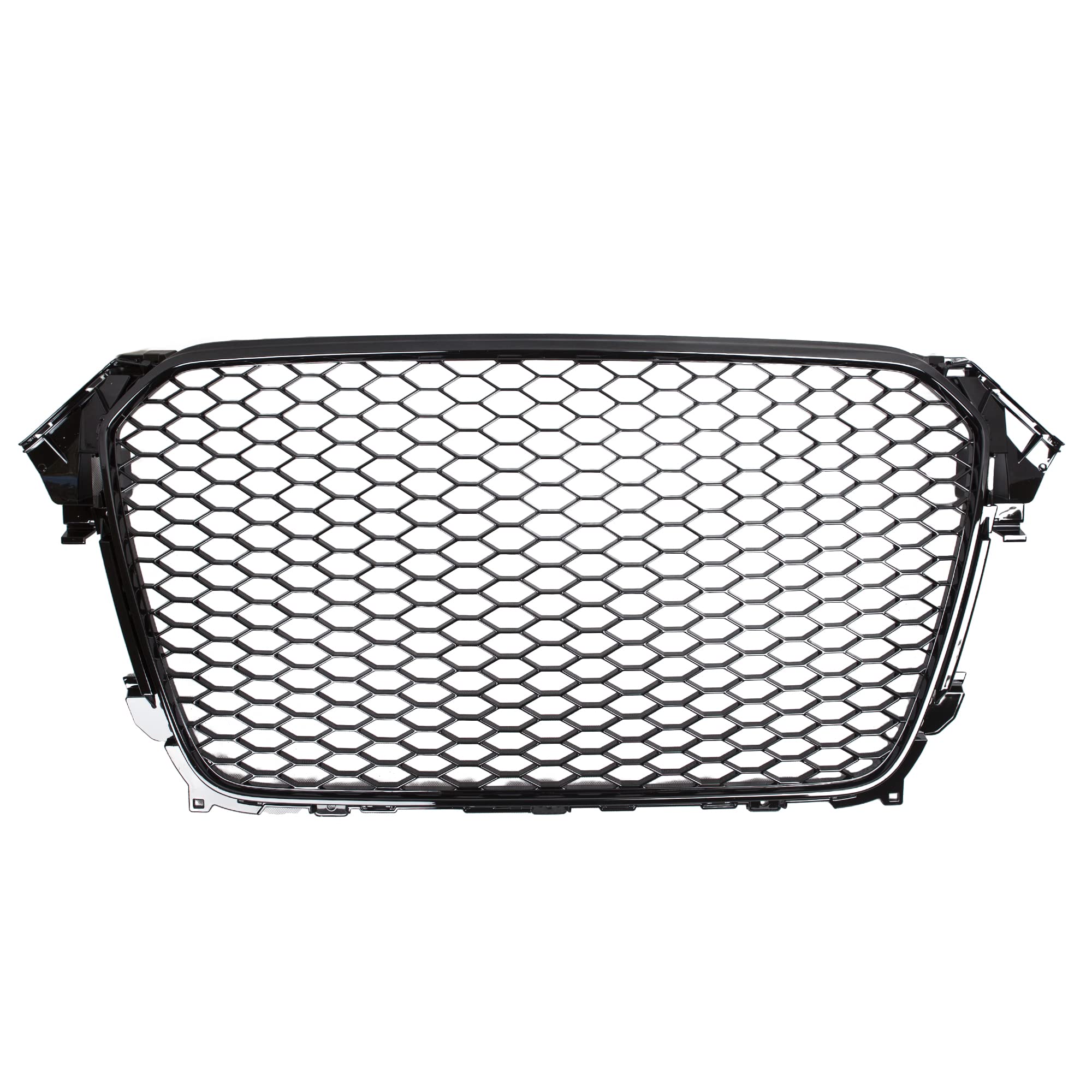 Audi A4 B8 RS-Style Front Grill - VR-47 Honeycomb Mesh Grille in Glossy Black (2011-2015 Sedan/Avant) | Sporty Upgrade for Enhanced Style & Airflow