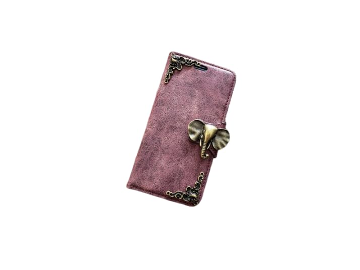 Premium Elephant Print Leather Wallet Case for iPhone X/XS/XR/11/12/13/14/15/16 Pro Max & Galaxy S20/S21/S22/S23/S24/Note 10/20 Plus - RFID Blocking & Card Slots - Perfect for Travel, Work & Everyday Use