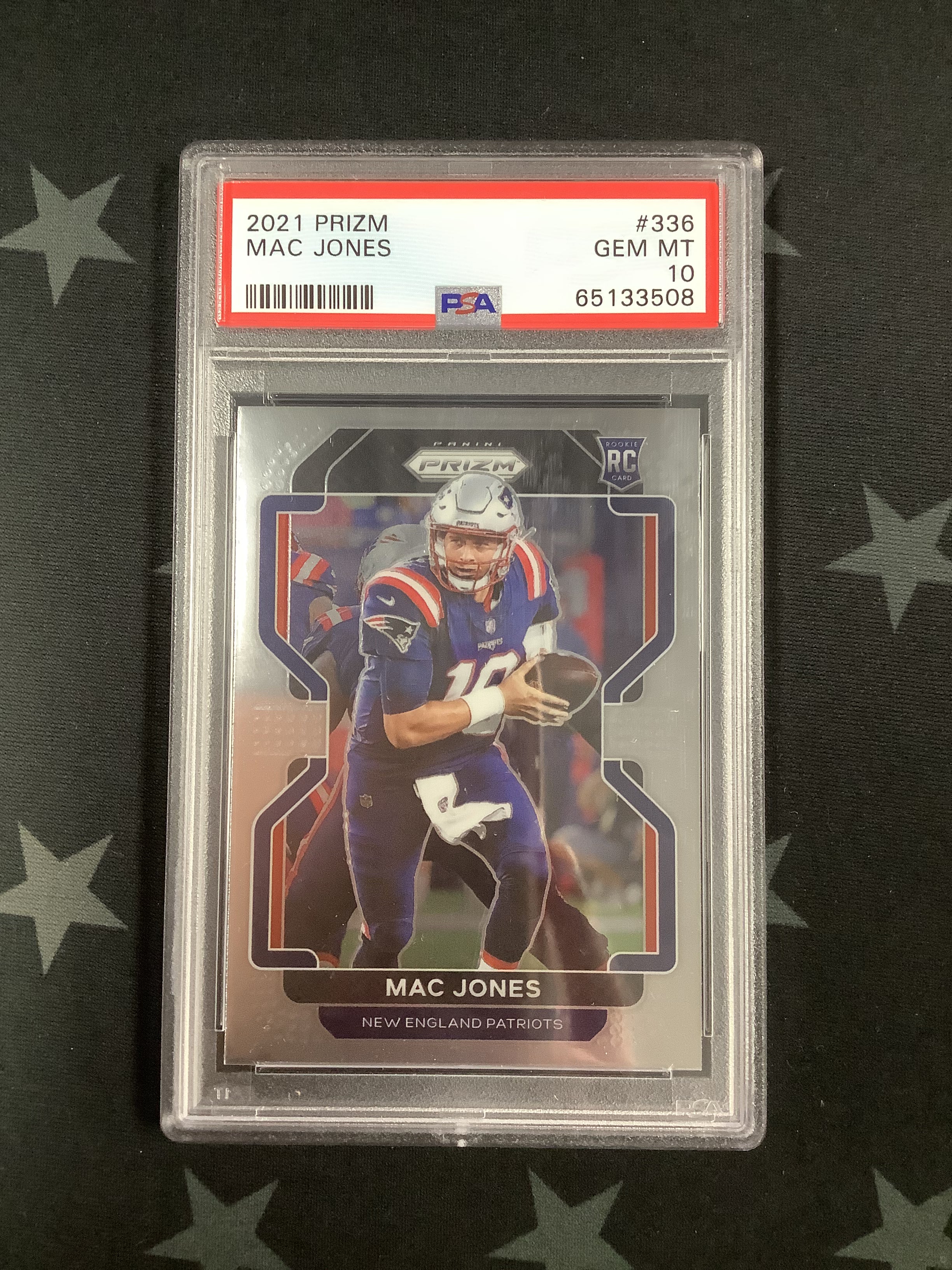 2021 Panini Prizm Mac Jones #336 PSA GEM MT 10 Rookie Card - Perfect for NFL Collectors & New England Patriots Fans, Ideal for Sports Memorabilia Displays & Investment Collections