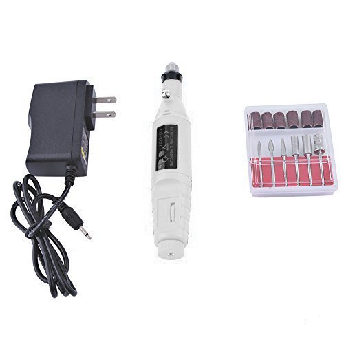Professional Electric Nail Drill Kit - 12-in-1 Multi-Function Manicure & Pedicure Set with Grinding Heads for Nail Art Care & Polish (White) | Perfect for Home Salon, Nail Shops & DIY Beauty Enthusiasts