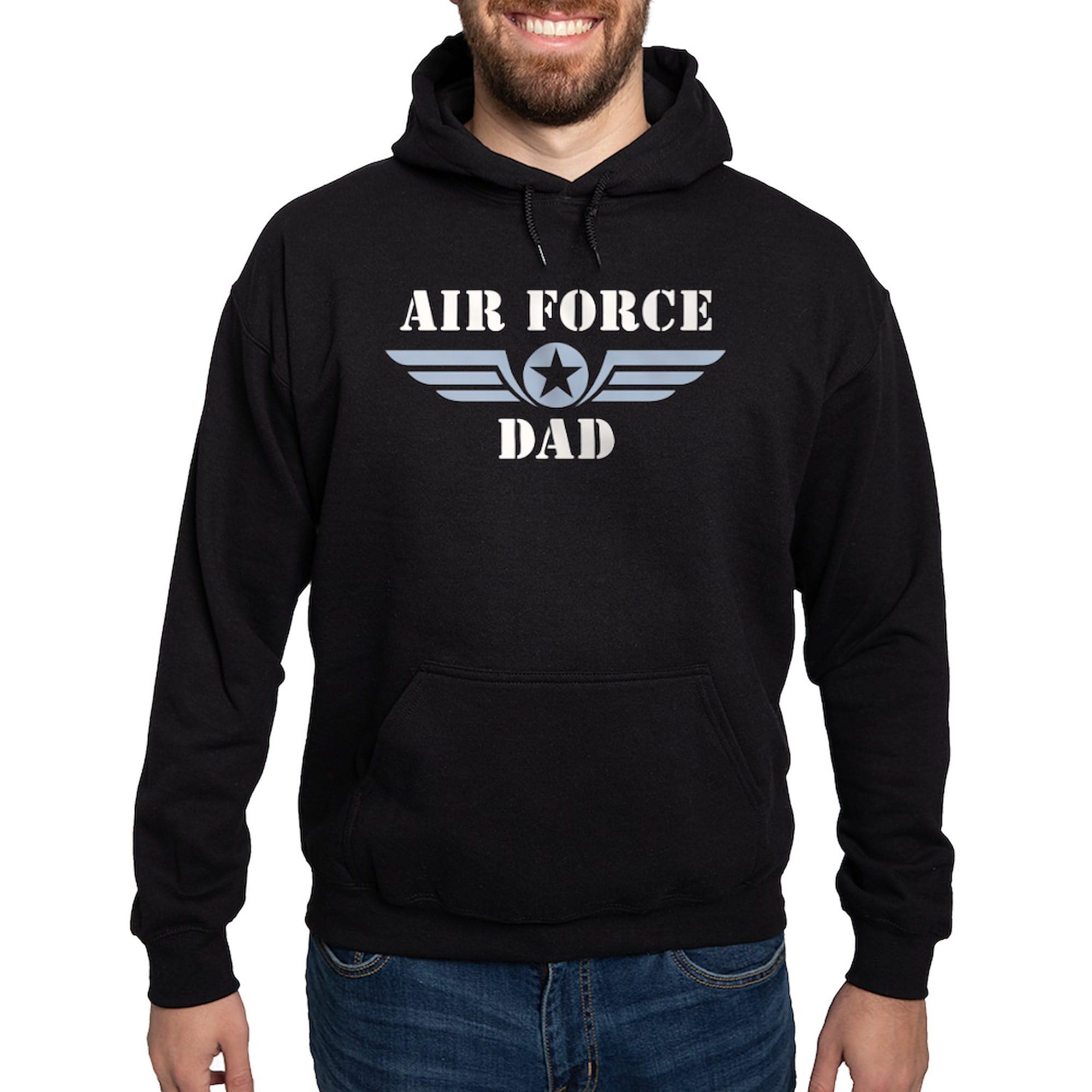 Air Force Dad Hoodie for Men - Dark Regular Fit Pullover Sweatshirt | Military Apparel Gift for Veterans & Active Duty | Casual Wear & Patriotic Events