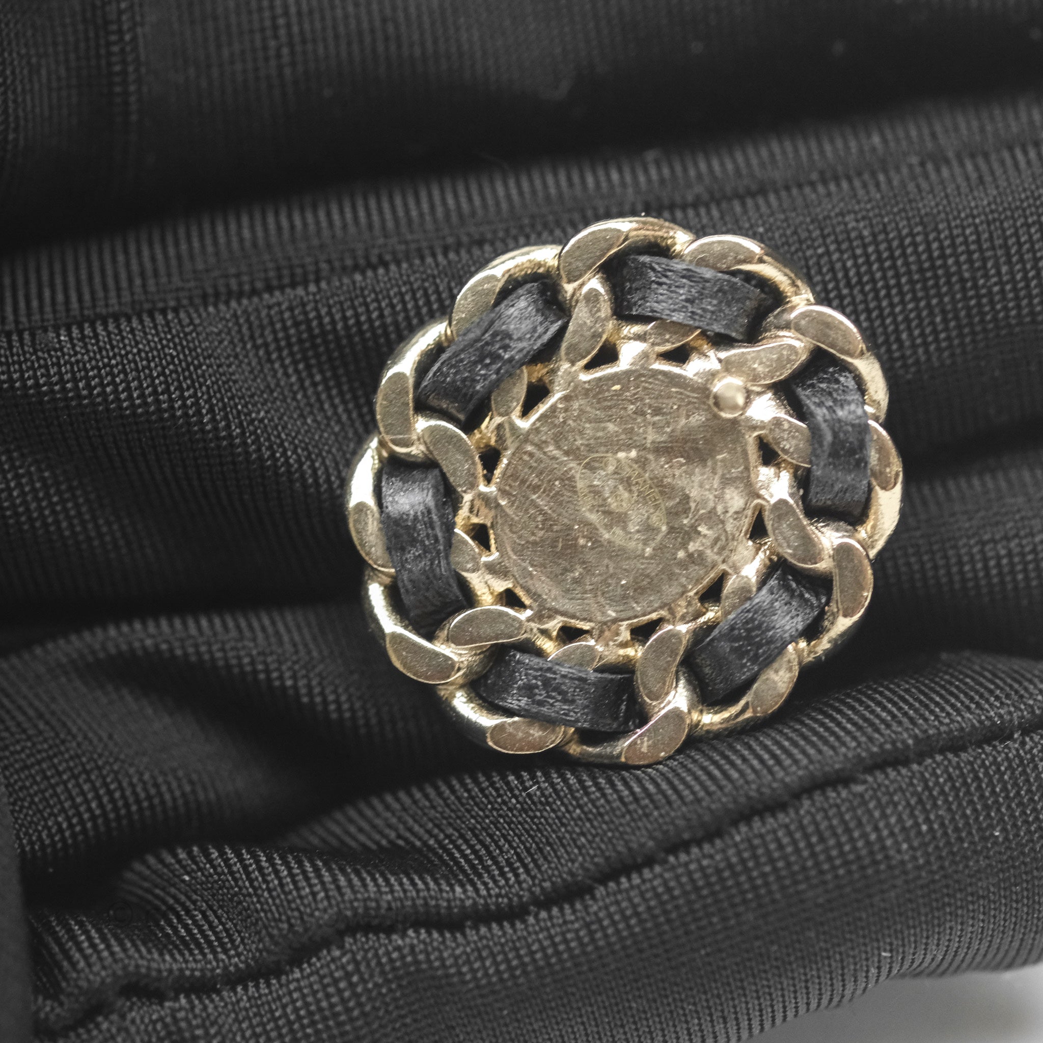 Chanel CC Black Leather Chain Round Earrings - Aged Gold Tone 16B - Luxury Fashion Jewelry for Women, Perfect for Parties, Weddings & Special Occasions