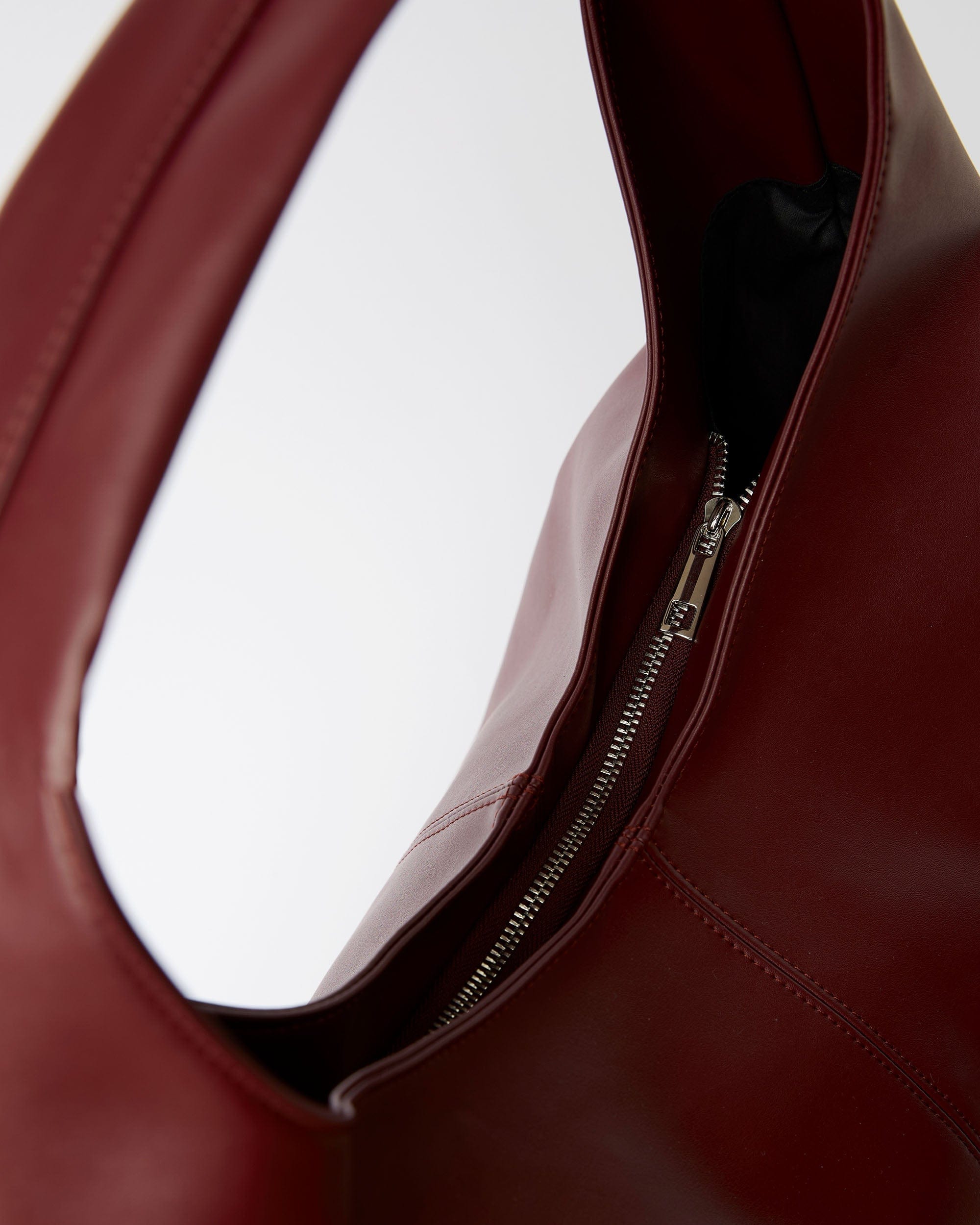 Bohemian Vegan Leather Tote Bag for Women - Slouchy Burgundy Handbag | Perfect for Work, Travel & Everyday Use