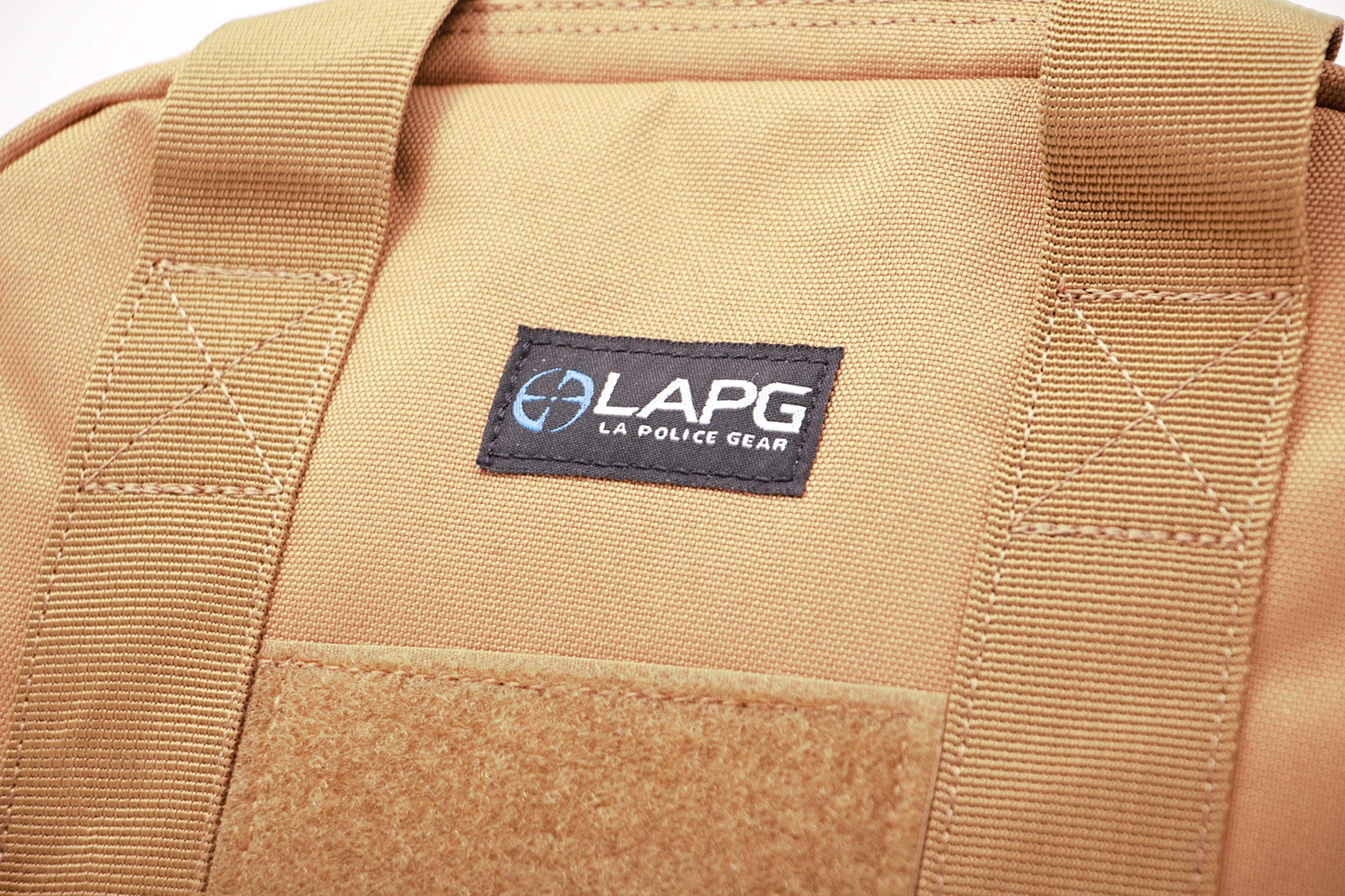 LA Police Gear Tactical Soft Pistol Case - Durable Nylon Handgun Storage & Small Electronic Gear Organizer (Coyote) | Perfect for Range Trips, Travel & Secure Firearm Transport