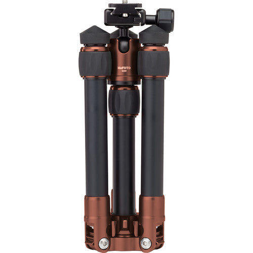 MeFOTO DayTrip Tripod Kit (Chocolate) - Compact Aluminum Travel Tripod with Ball Head for DSLR & Mirrorless Cameras - Perfect for Travel, Hiking & Outdoor Photography