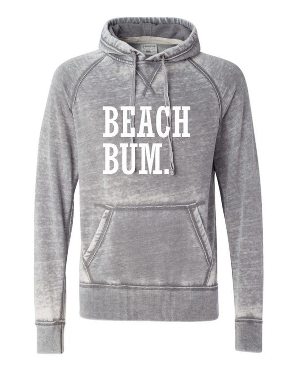 Vintage Beach Bum Hoodie for Women - Curvy Fit, Made in USA - Perfect for Casual Wear, Beach Outings & Cozy Loungewear