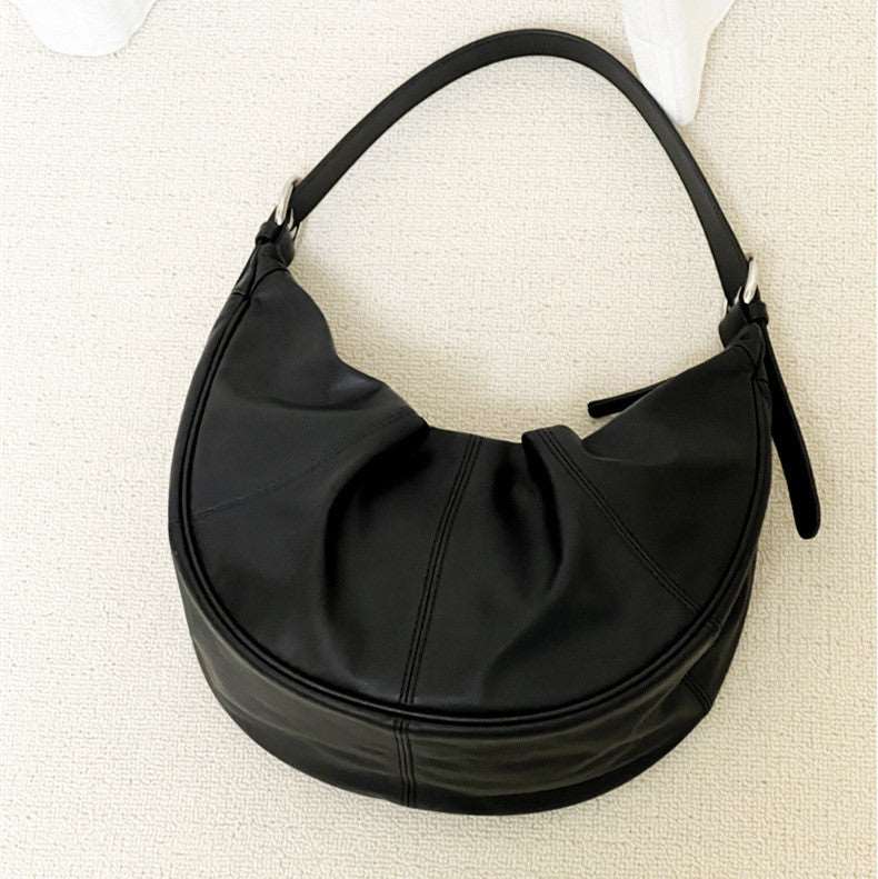 Stylish Leather Half Moon Shoulder Bag for Women - Crossbody Purse with Adjustable Strap - Perfect for Work, Travel & Everyday Use
