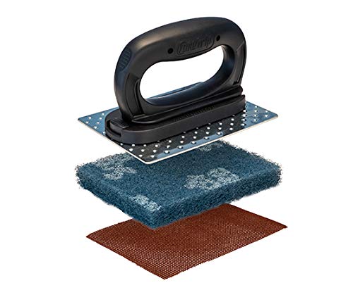 Black Griddle Cleaning & Scraping Tool Set with Cleaning Screen - Professional Flat Top Grill Accessories for Hibachi, Griddle & BBQ - Perfect for Outdoor Cooking, Camping & Backyard Grilling