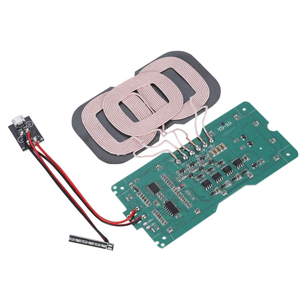 Gaeirt QI Standard 3 Coil Wireless Charger with Multi-Level Protection - DIY Wireless Charging Module Circuit Board for Phones, Smartwatches & Earbuds - Perfect for Home, Office & Car Use