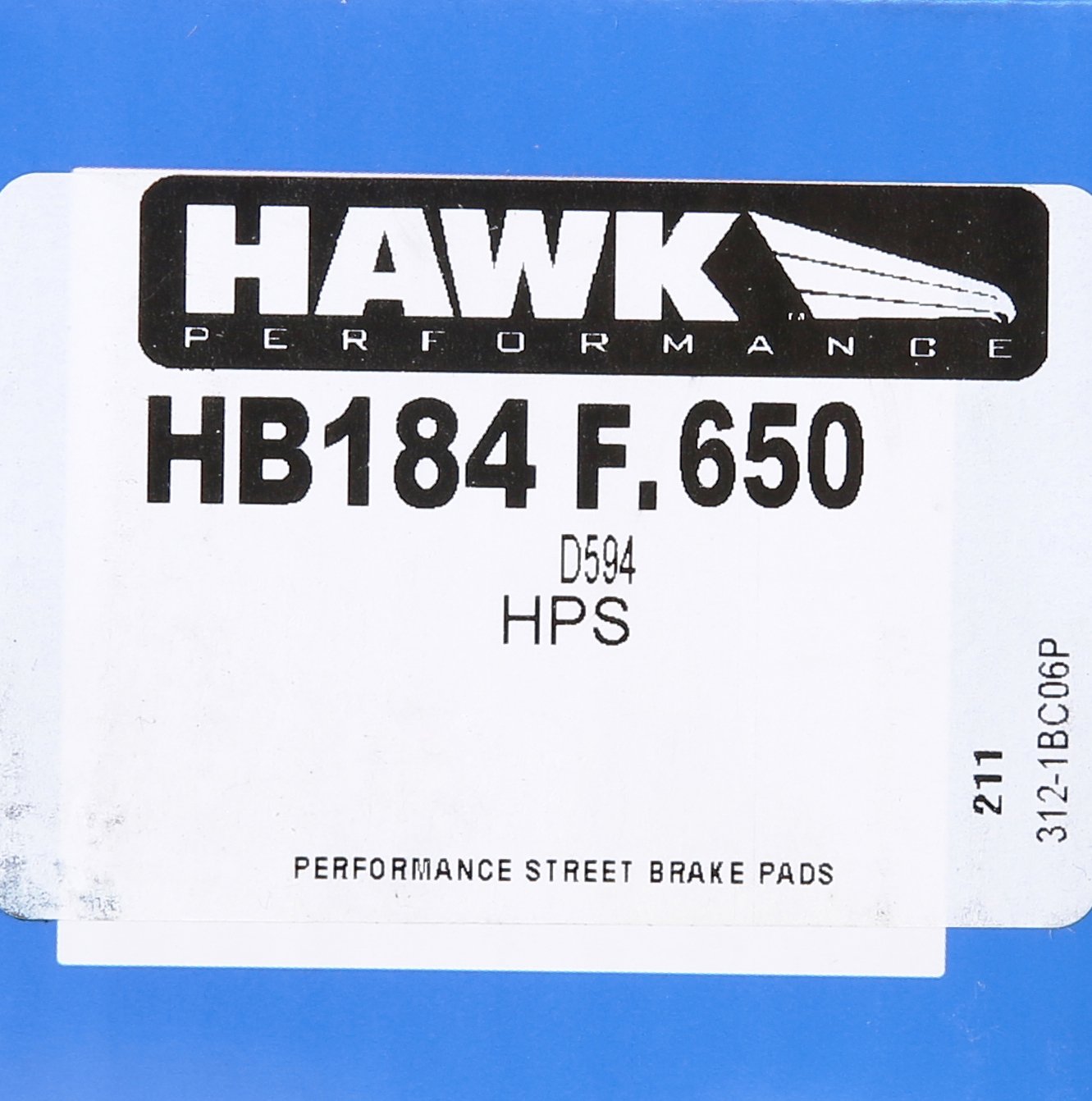HB184F.650 HPS Performance Street Brake Pads - High Performance Braking for Sports Cars & Daily Driving | Perfect for Track Days, Commuting & Aggressive Street Use