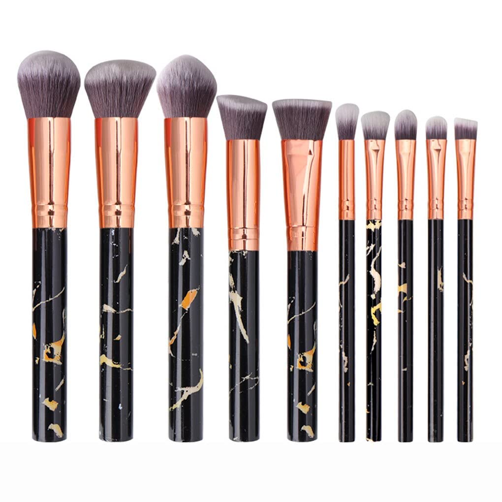 10-Piece Professional Makeup Brush Set for Face, Cheek, Eyebrow & Eyeshadow - Soft Synthetic Bristles Cosmetic Tools (Handle Color: No.1) - Perfect for Daily Makeup, Contouring & Professional Makeup Artist Kit