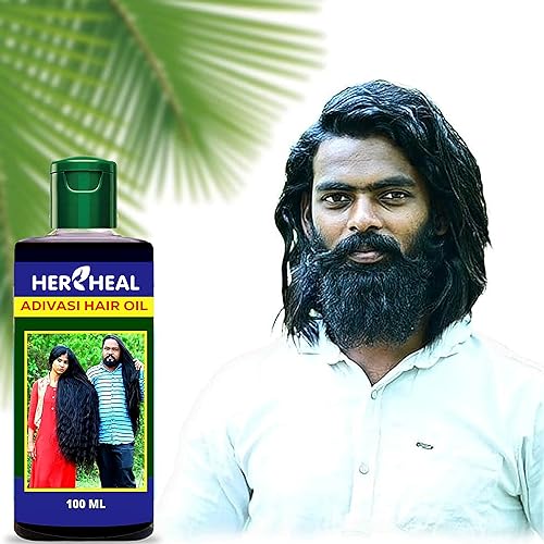 Adivasi Herbal Hair Oil for Hair Growth & Scalp Care - 100% Natural Ayurvedic Treatment for Thicker, Stronger Hair - 100ml (Pack of 1) - Perfect for Daily Hair Care Routine & Damaged Hair Repair