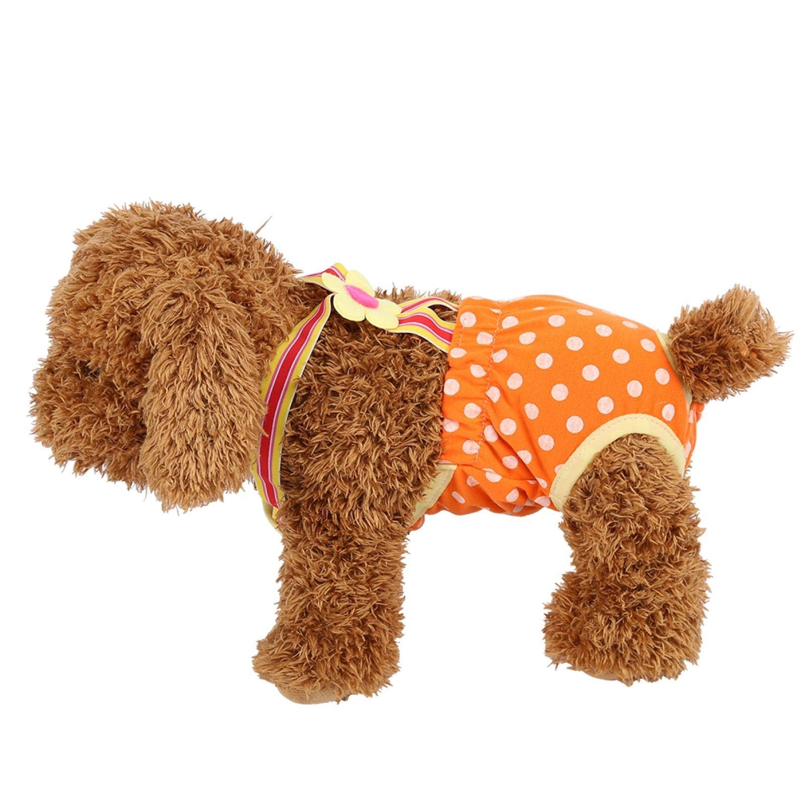 Allsor Dog Diapers for Small & Medium Female Dogs - Soft Cotton Washable Pet Diapers for Incontinence, Heat Cycles & Training - Perfect for Home, Travel & Vet Visits