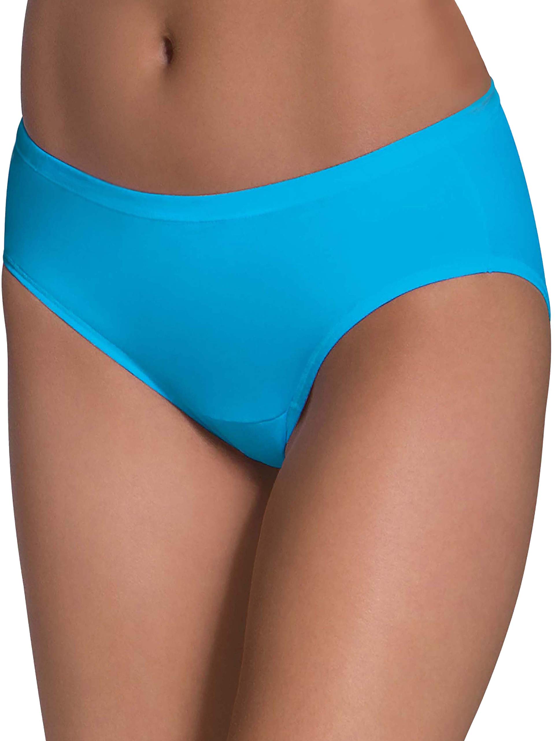 Fruit of the Loom Women's 6 Pack Cotton Hipster Underwear with Comfortable Covered Waistband - Soft Everyday Panties for Work, Lounge & Sleep