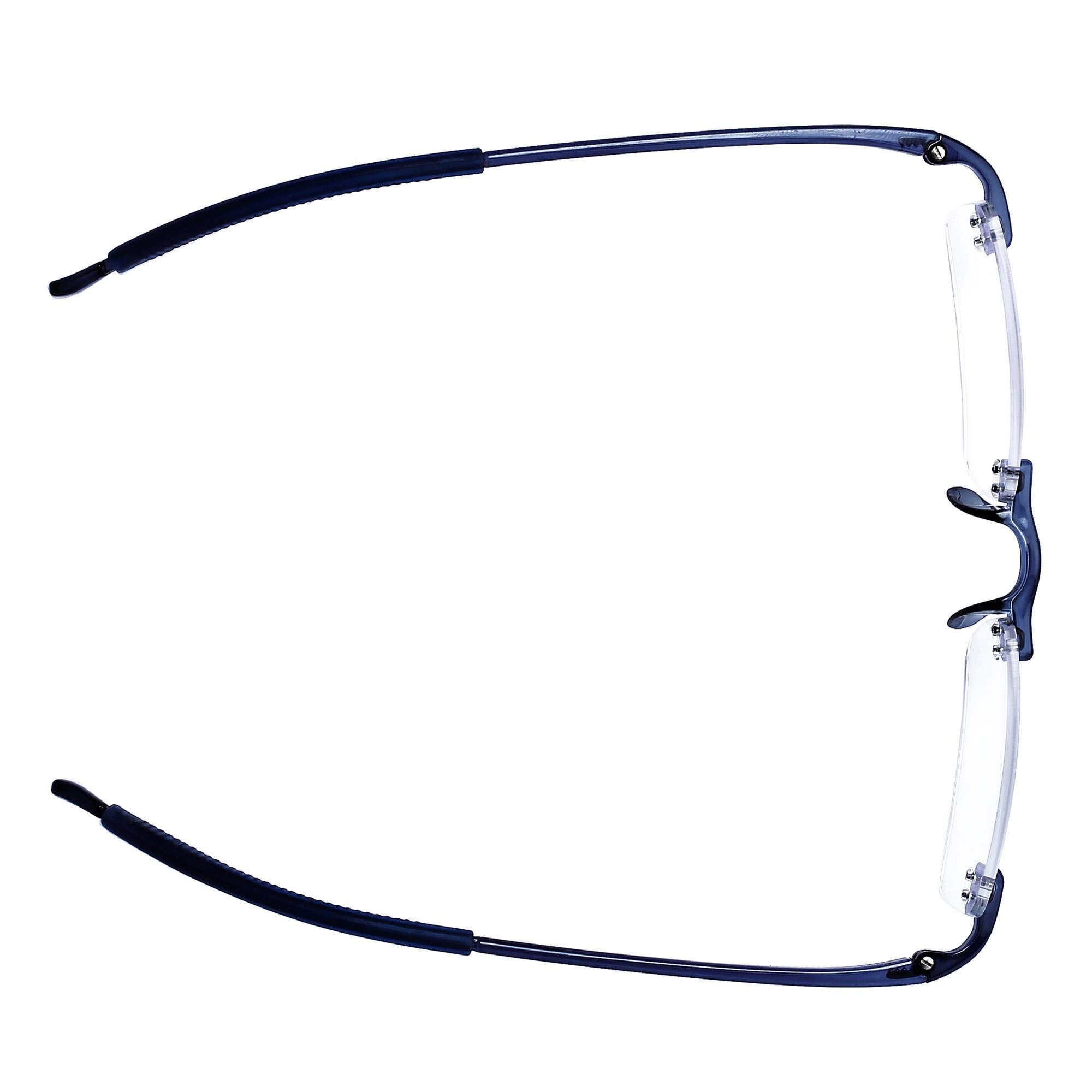 Lightweight Rimless Blue Light Blocking Computer Reading Glasses for Men & Women - Reduce Eye Strain for Work, Gaming & Screen Time