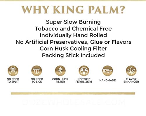 King Palm Mini Size Pre-Rolled Cones - Natural Palm Leaf Organic Pre Rolls with Pine Drip Flavor (2 Packs of 10) - Perfect for Relaxation, Social Gatherings & Outdoor Activities