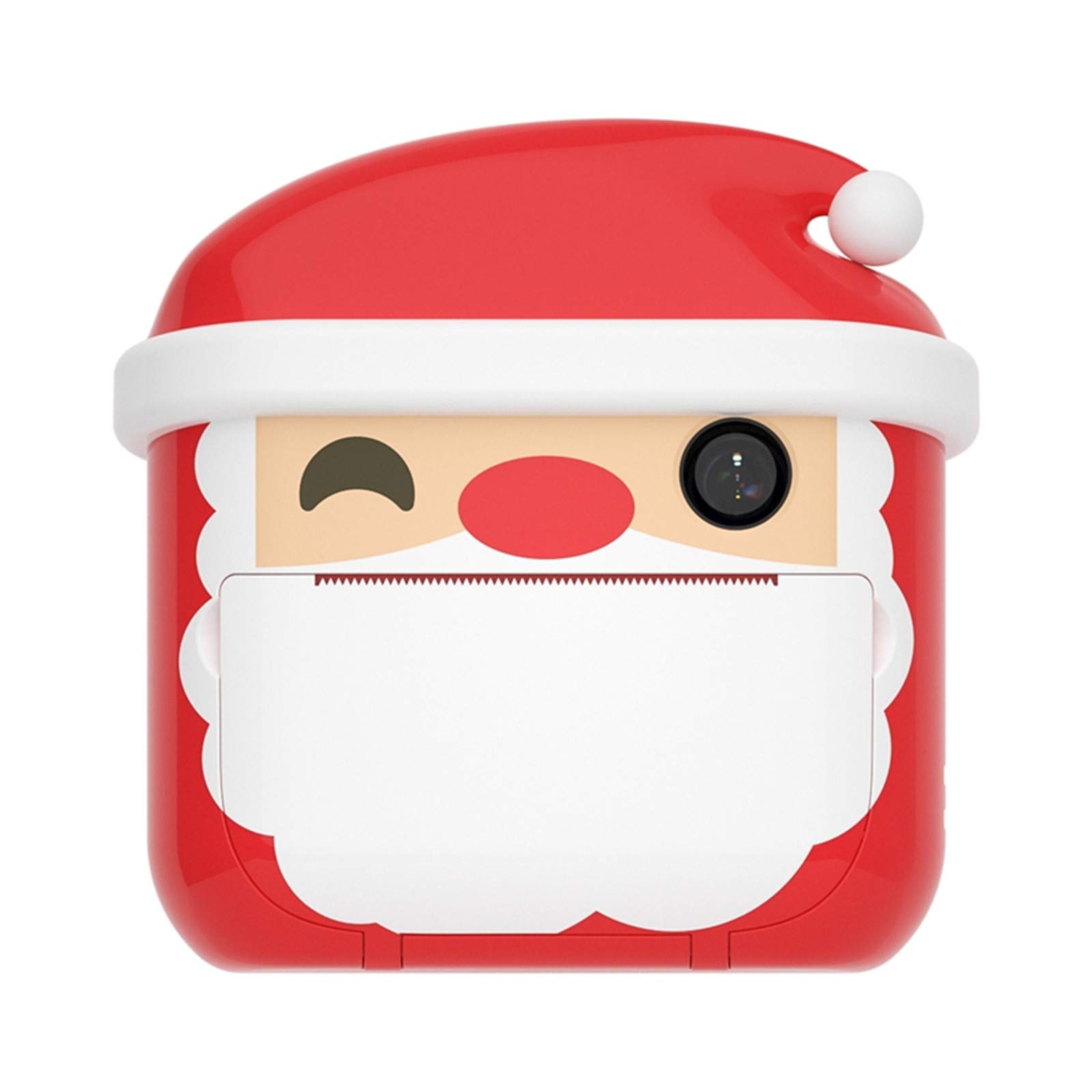 Santa Claus Instant Print Digital Camera for Kids - Mini Portable Toy Camera with 32GB TF Card & Photo Paper - Perfect Christmas Gift for Children, Birthday Party Favors, Travel Souvenirs & Family Fun Activities