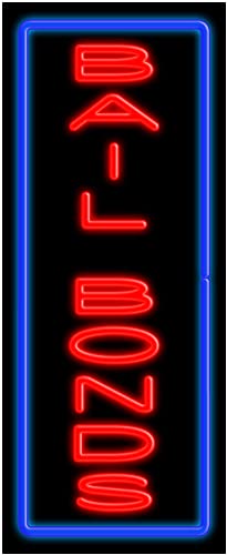 Bail Bonds Glass Neon Sign #10962 - Handcrafted in USA | Vintage Bar, Tavern & Man Cave Decor