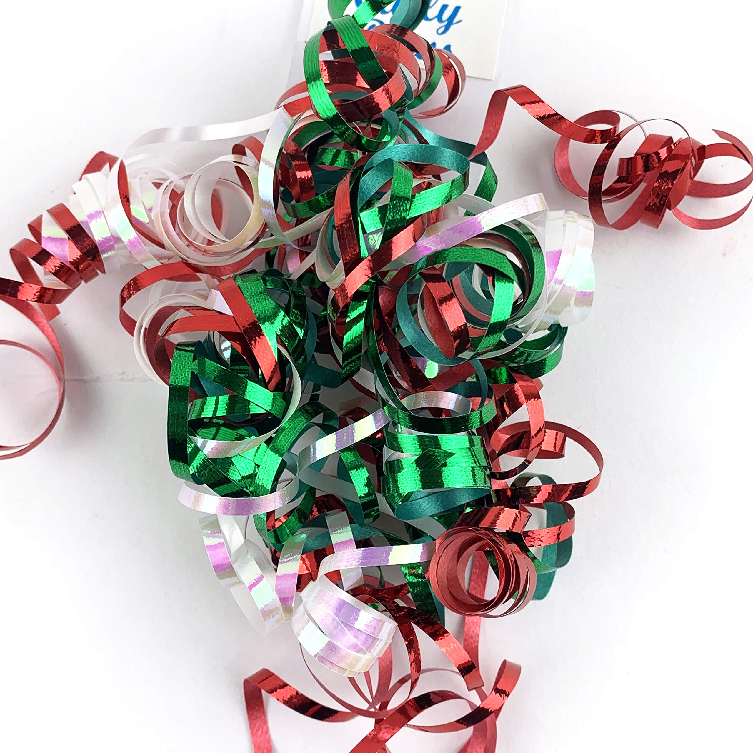 6-Piece Thin Cut Curly Gift Wrapping Bows - 5 Inch Christmas Decorative Ribbons for Holiday Presents, Party Decorations & Gift Box Embellishments