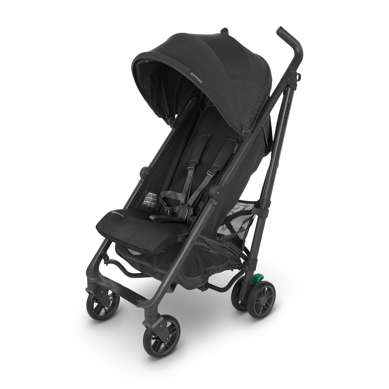 UPPAbaby G-Luxe Lightweight Umbrella Stroller - Compact Travel Stroller with One-Hand Fold, Adjustable Recline & XL Storage Basket - Includes Sun Canopy & Cup Holder - Perfect for Air Travel, Shopping & City Walks (Charcoal/Carbon)
