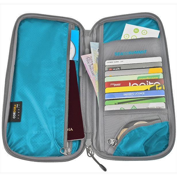 Sea to Summit Travel Wallet - RFID Blocking Passport Holder & Money Organizer for Secure Travel - Perfect for Airports, Hotels, and International Adventures