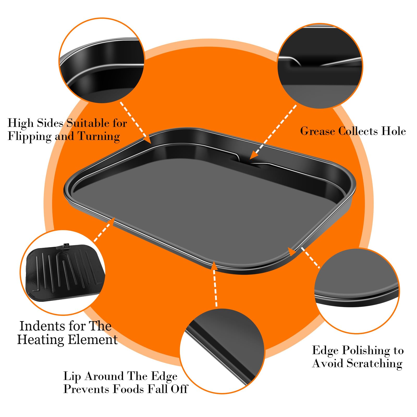 Cast Iron Griddle Plate for Ninja Woodfire Outdoor Grill OG700 Series - Ceramic Coated Flat Top Griddle Compatible with OG701 - Easy to Clean Grill Insert for Perfect Pancakes, Burgers & Steaks