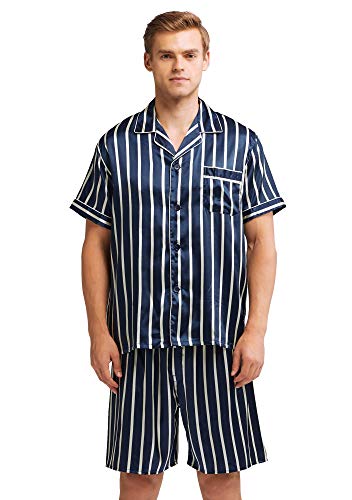 Navy and Beige Striped