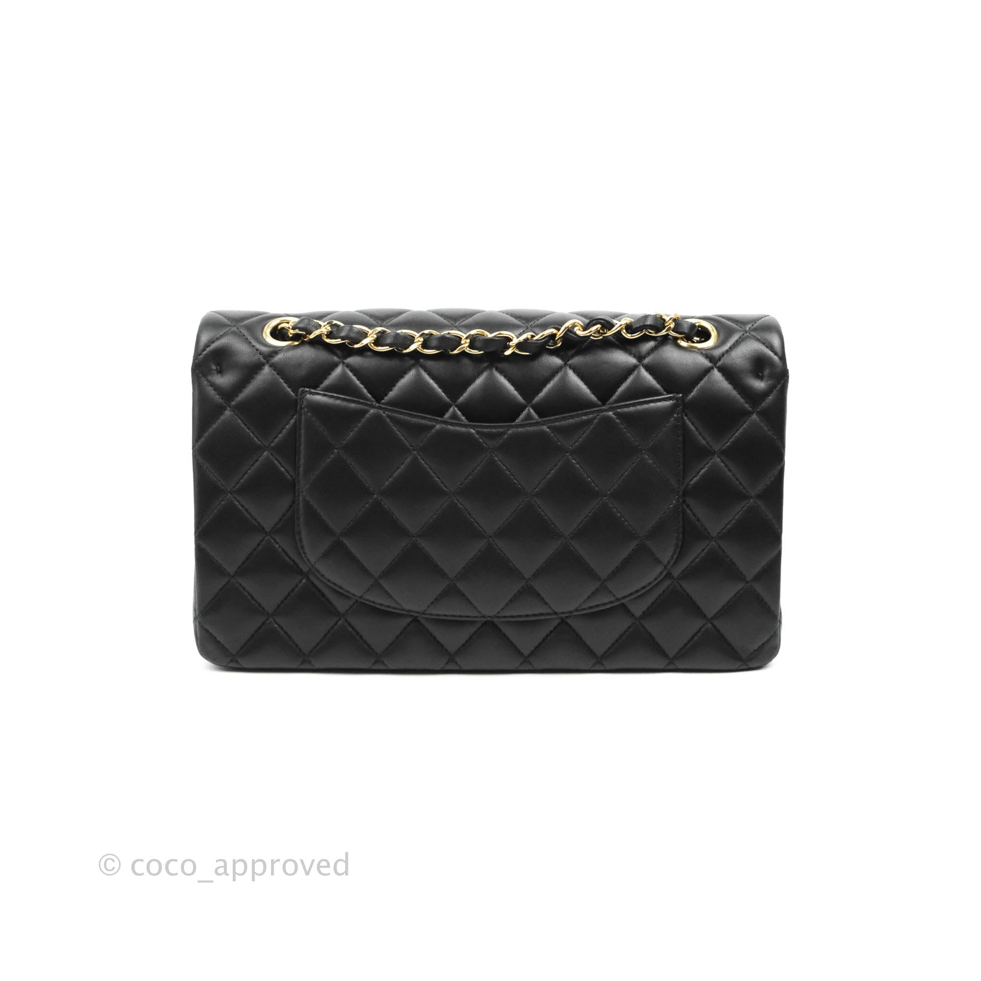 Chanel Classic Medium Double Flap Bag in Black Lambskin Leather with Gold Hardware - Luxury Handbag for Women, Perfect for Work, Evening Events & Special Occasions