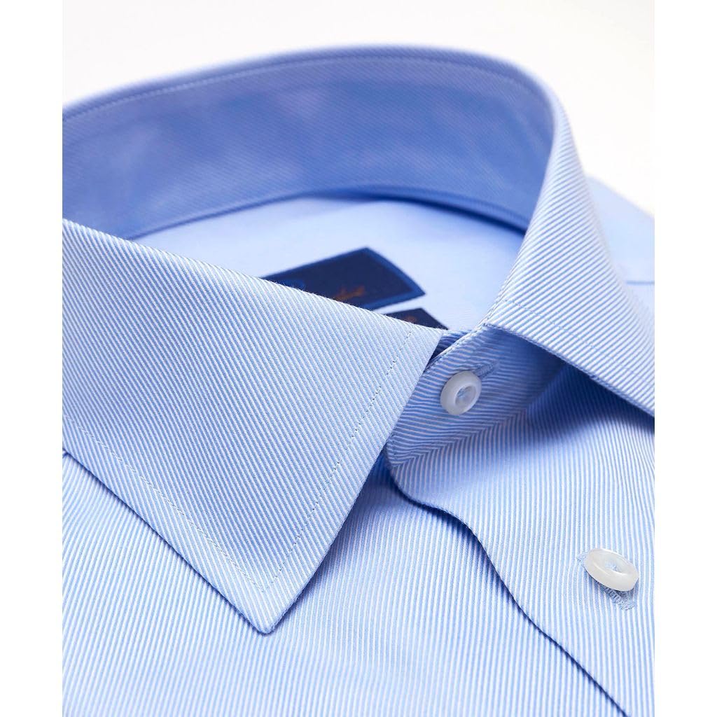 Premium Men's Slim Fit 100% Cotton Non-Iron Dress Shirt - Wrinkle-Free Business & Formal Wear for Office, Interviews & Special Occasions