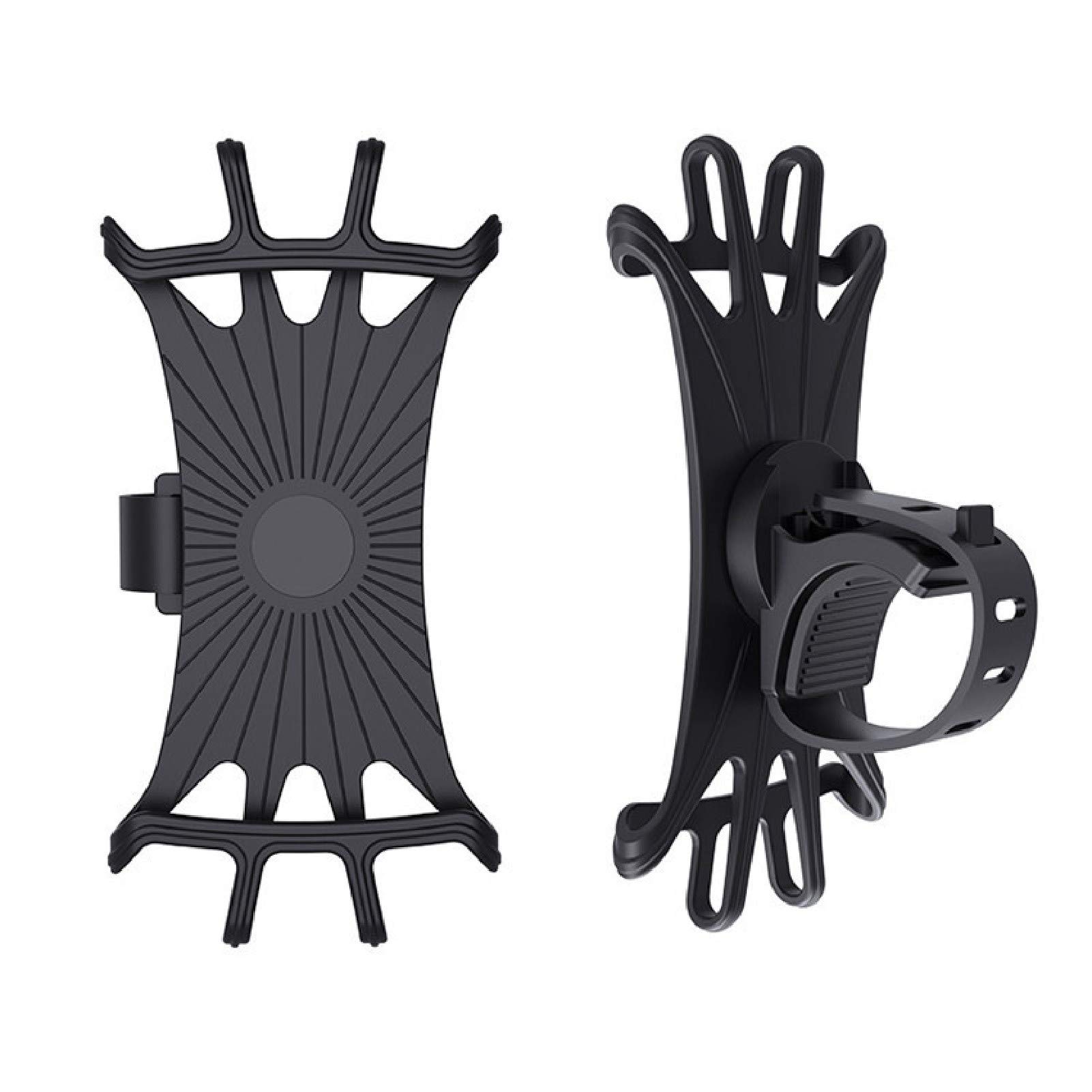 360° Rotating Silicone Bike Phone Mount - Universal Handlebar Phone Holder for Mountain Bikes & Cycling Navigation (Grey) | Perfect for Outdoor Adventures, Commuting & GPS Tracking