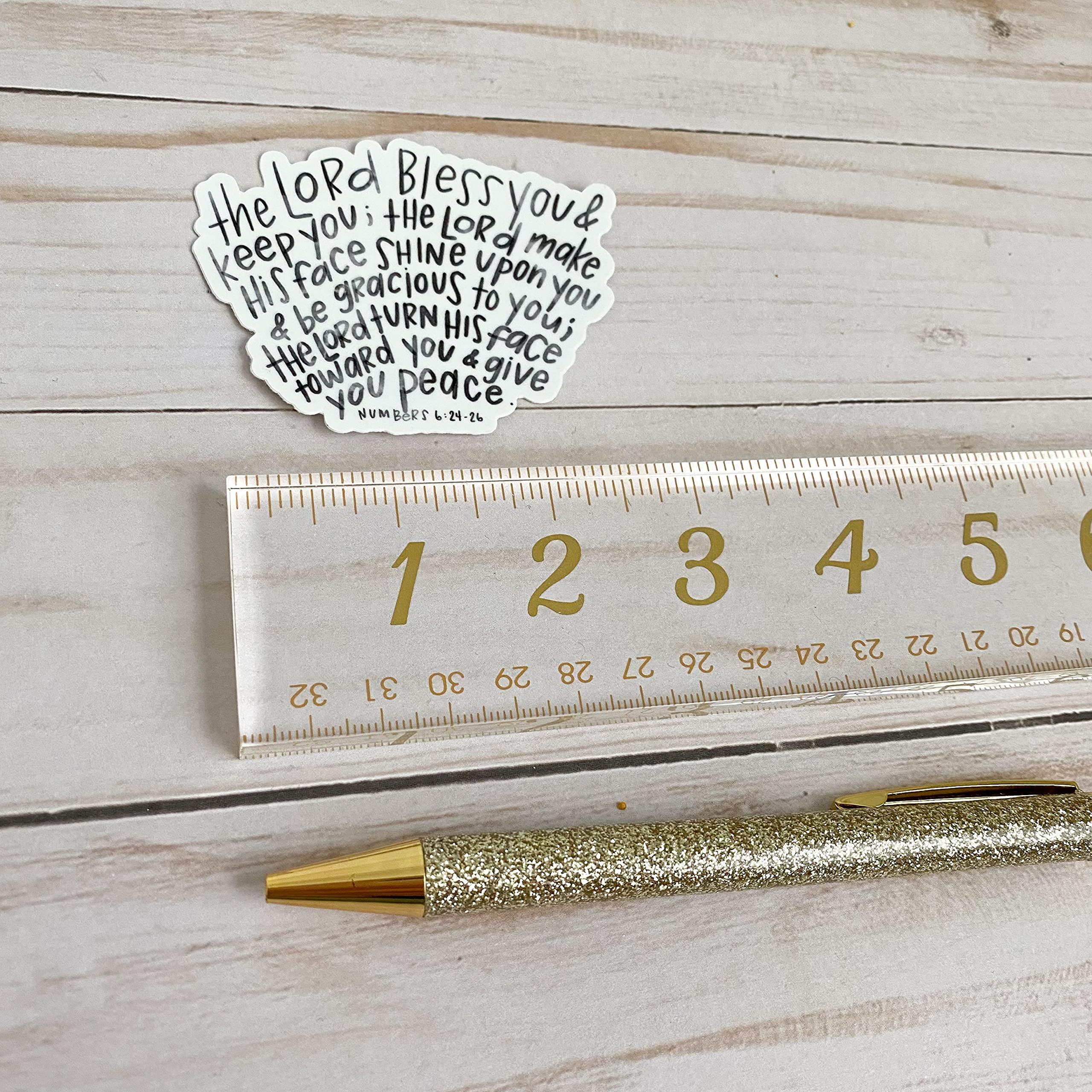 Religious Stickers - Lord's Blessing Christian Bible Quote Decals for Faith Journaling & Scrapbooking - May the Lord Bless You & Keep You - Perfect for Bible Journals, Prayer Books & Faith-Based Crafts